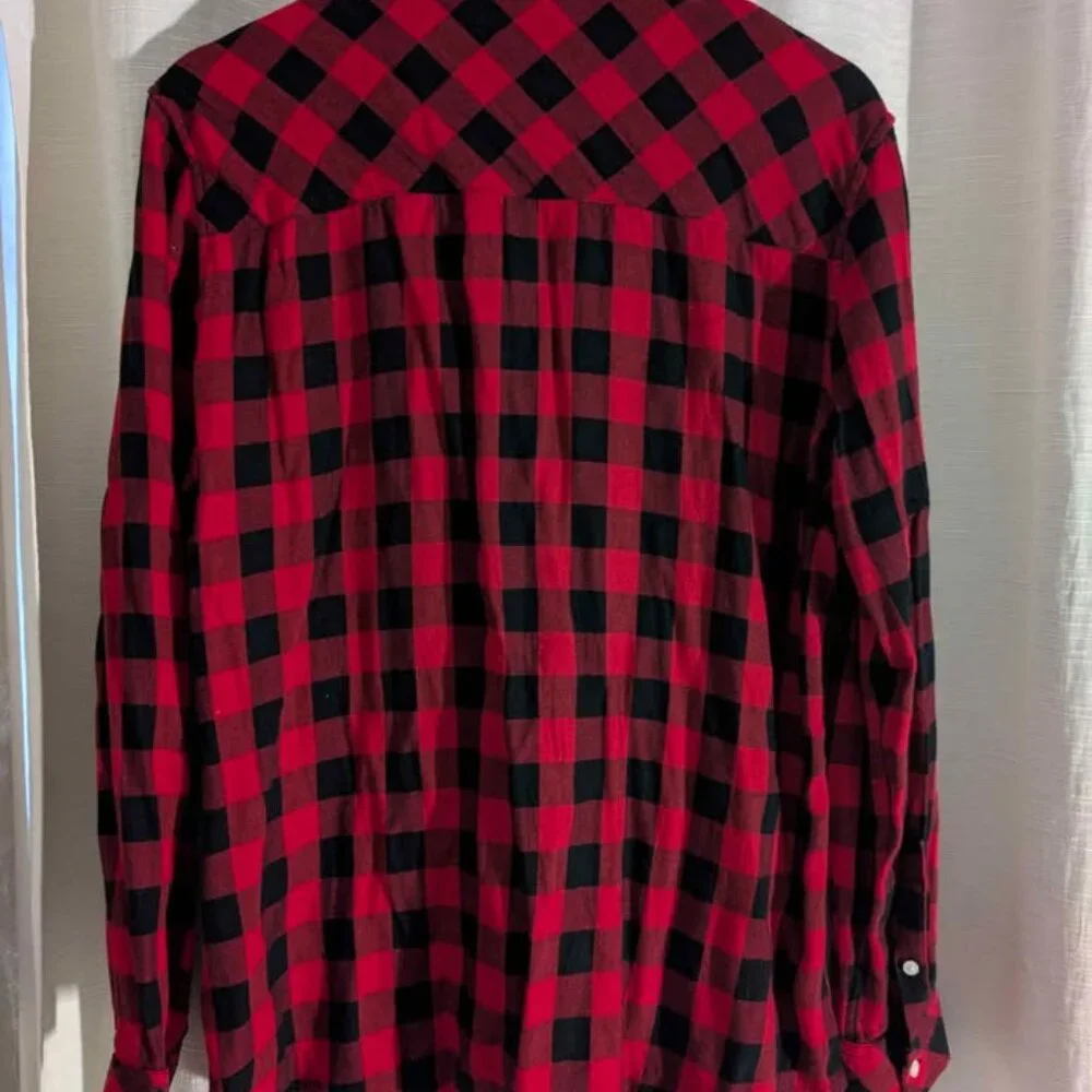 Gap Red Plaid Shirt Large - Picture 2 of 3